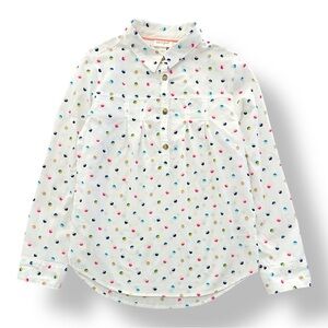 Janie & Jack | Confetti Print Pintuck Blouse (L)